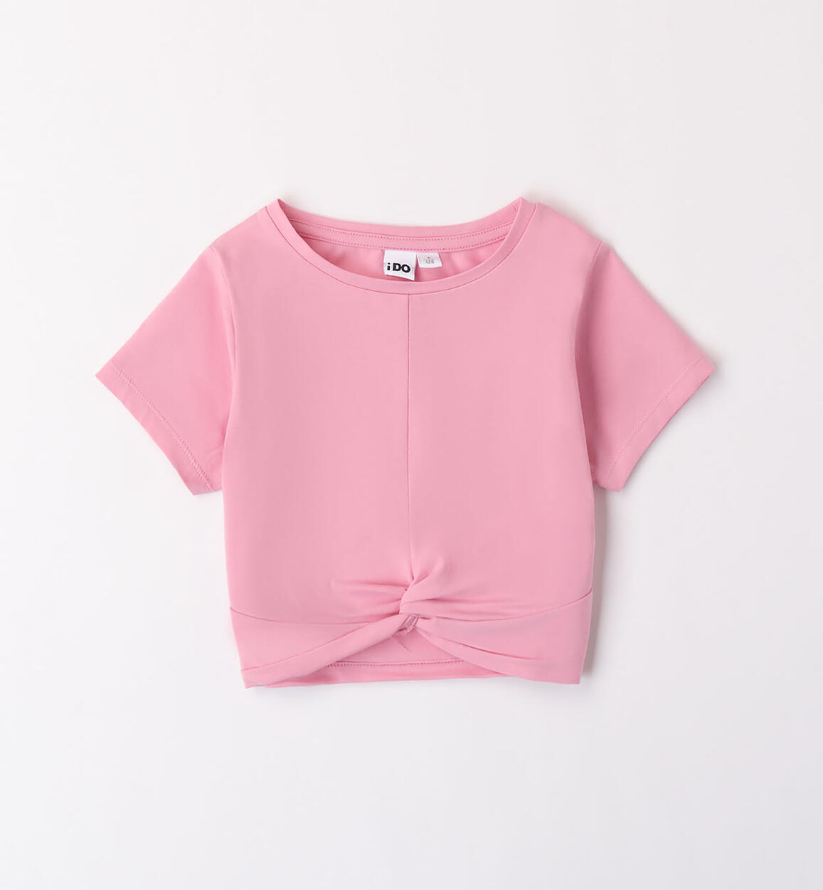 T-shirt con nodo per ragazza ROSA iDO