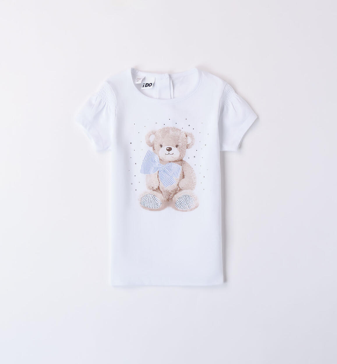 T-shirt con orso per bambina BIANCO iDO