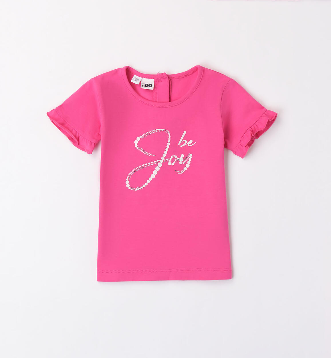 T-shirt con strass per bambina FUCSIA iDO