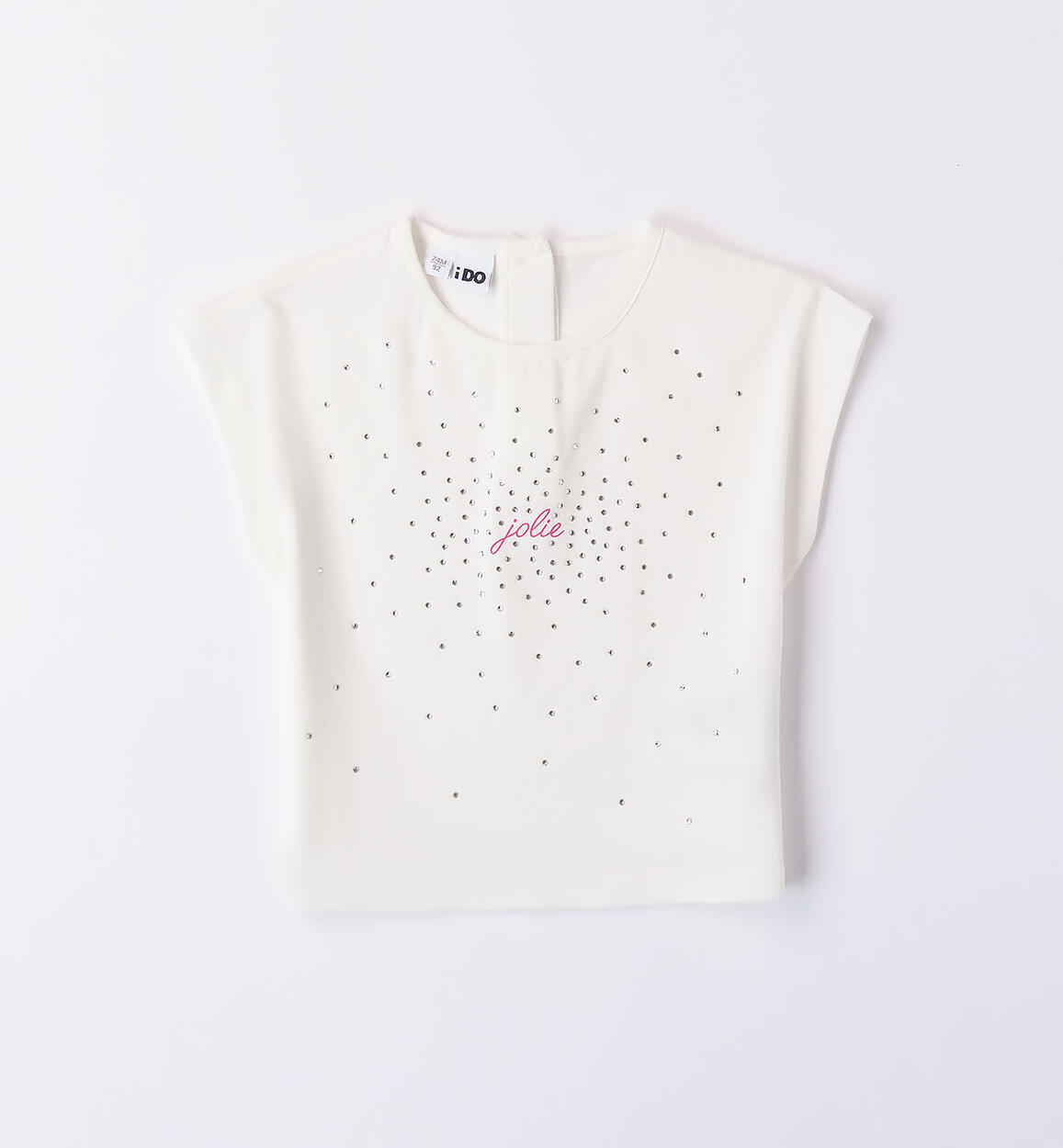 T-shirt con strass per bambina PANNA iDO