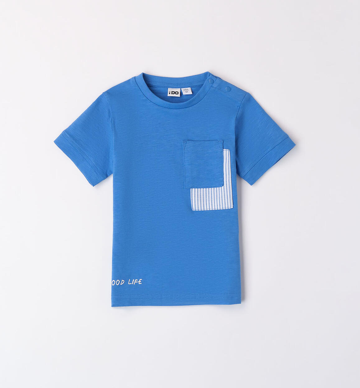 T-shirt con taschino per bambino AZZURRO iDO