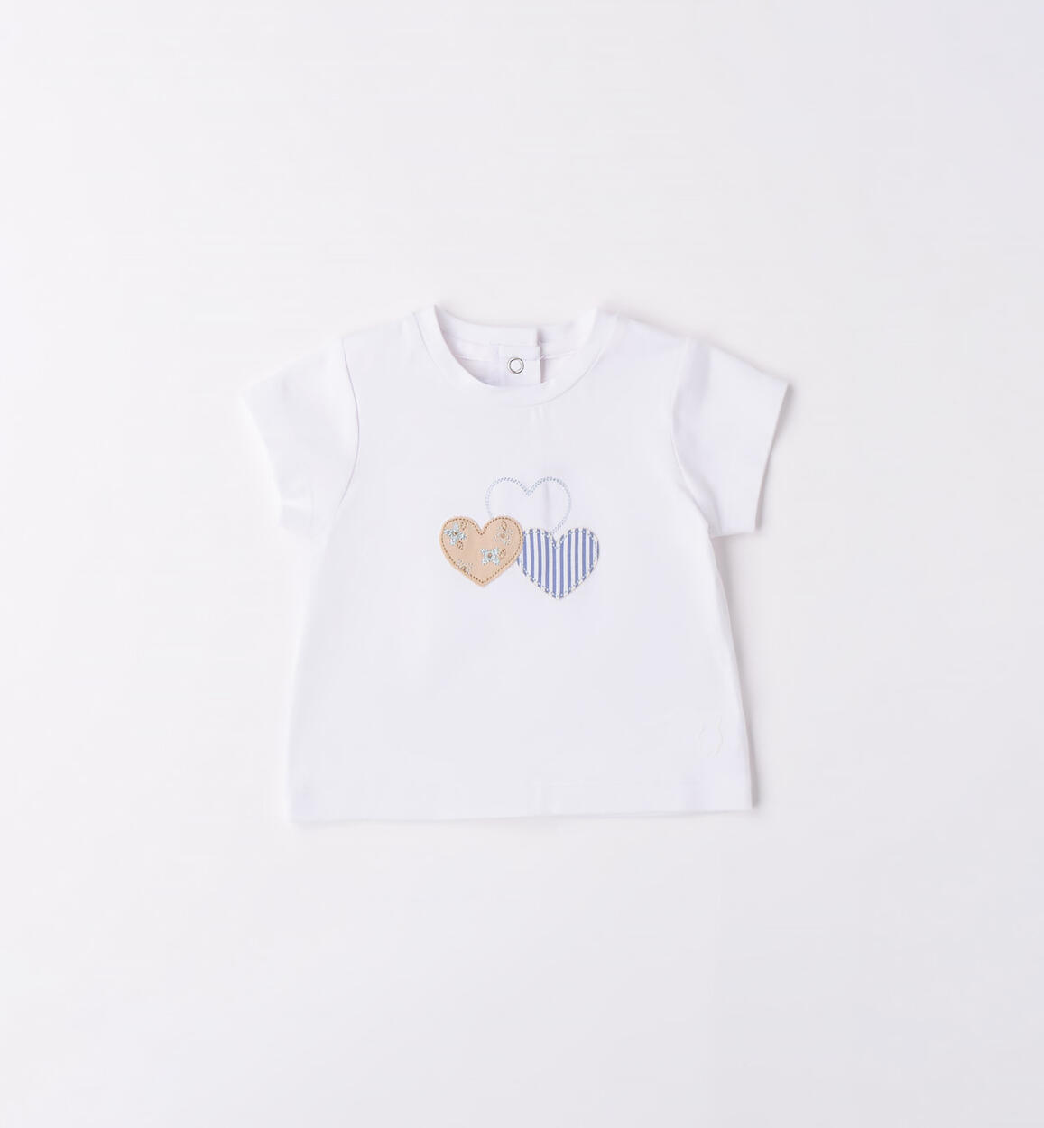 T-shirt cuori bimba BIANCO Minibanda