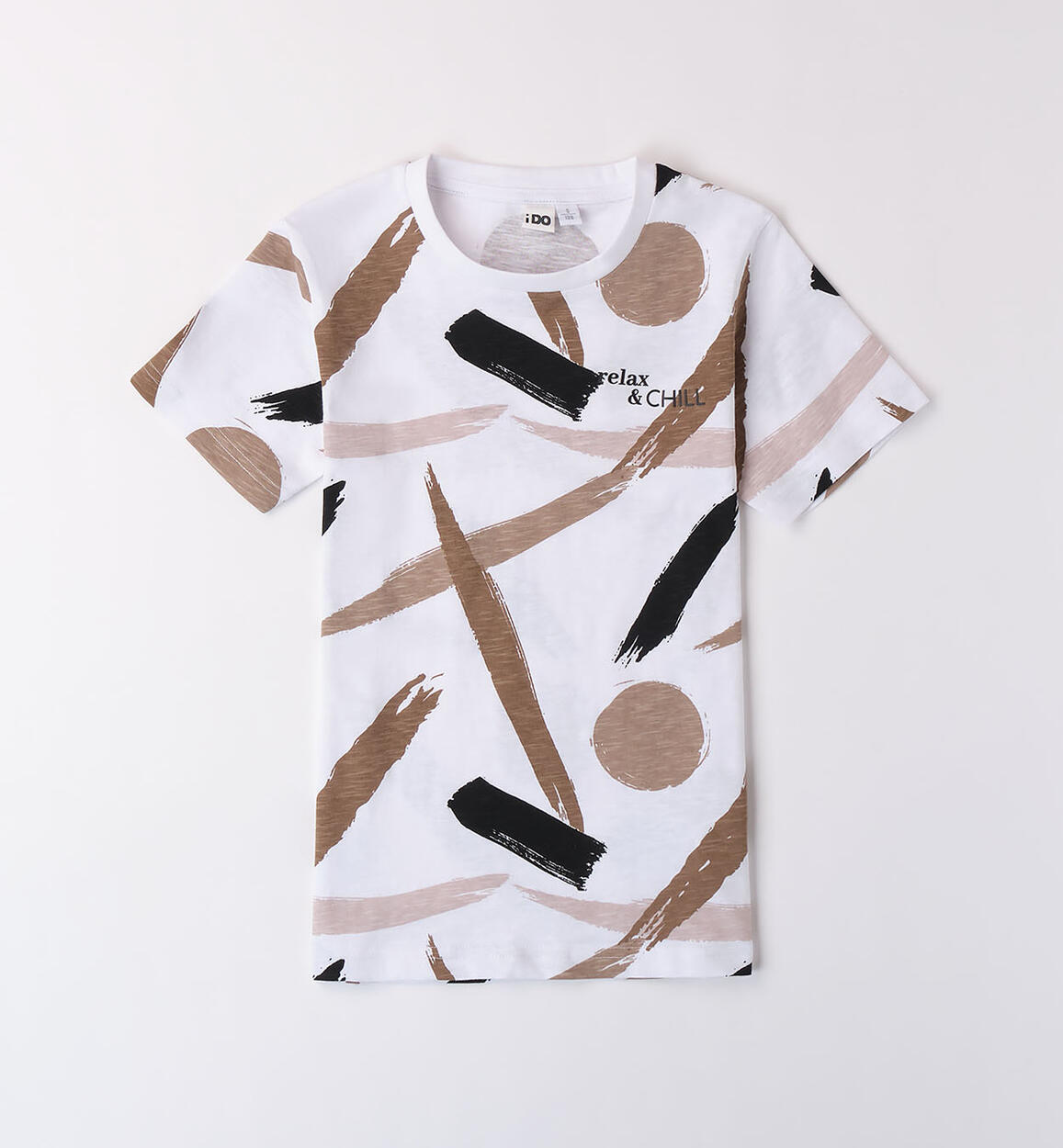 T-shirt fantasia per ragazzo BIANCO iDO