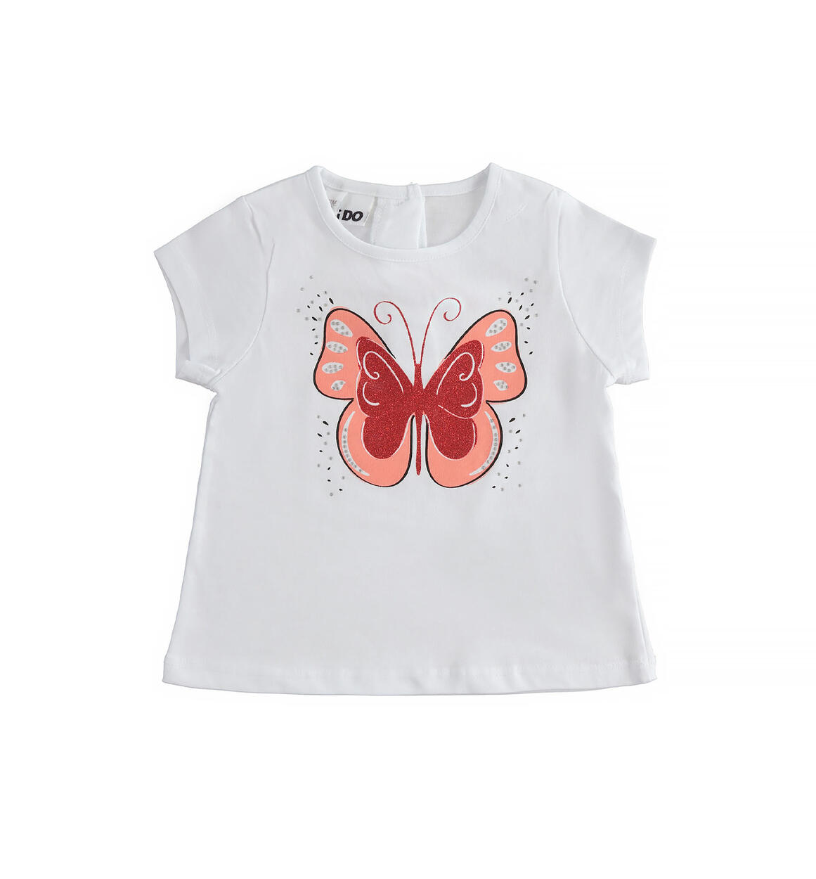 T-shirt farfalla bambina BIANCO iDO