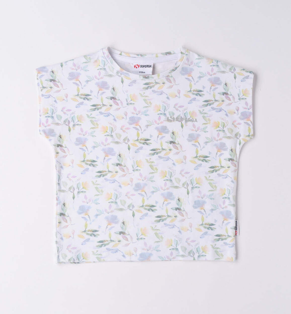 T-shirt floreale bambina Superga BIANCO SUPERGA