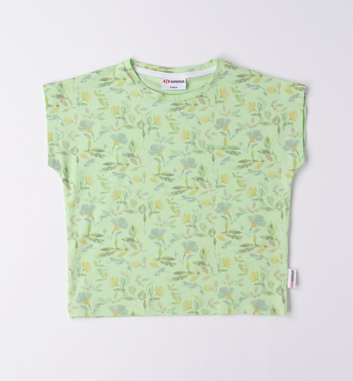 T-shirt floreale bambina Superga VERDE SUPERGA