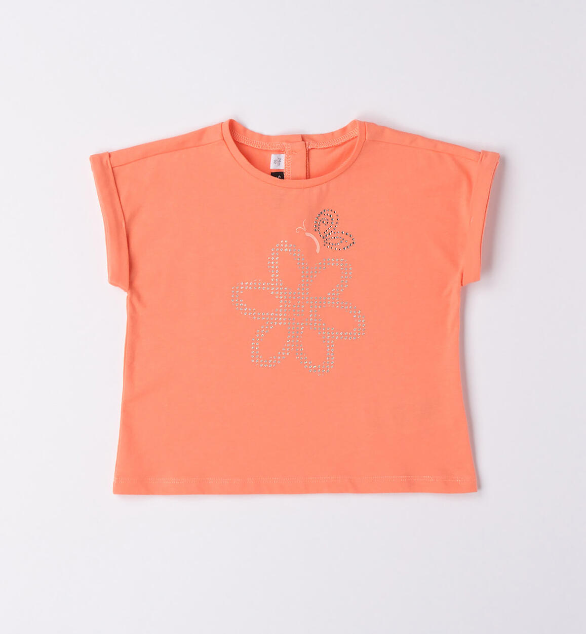 T-shirt glitter bambina ARANCIONE Sarabanda