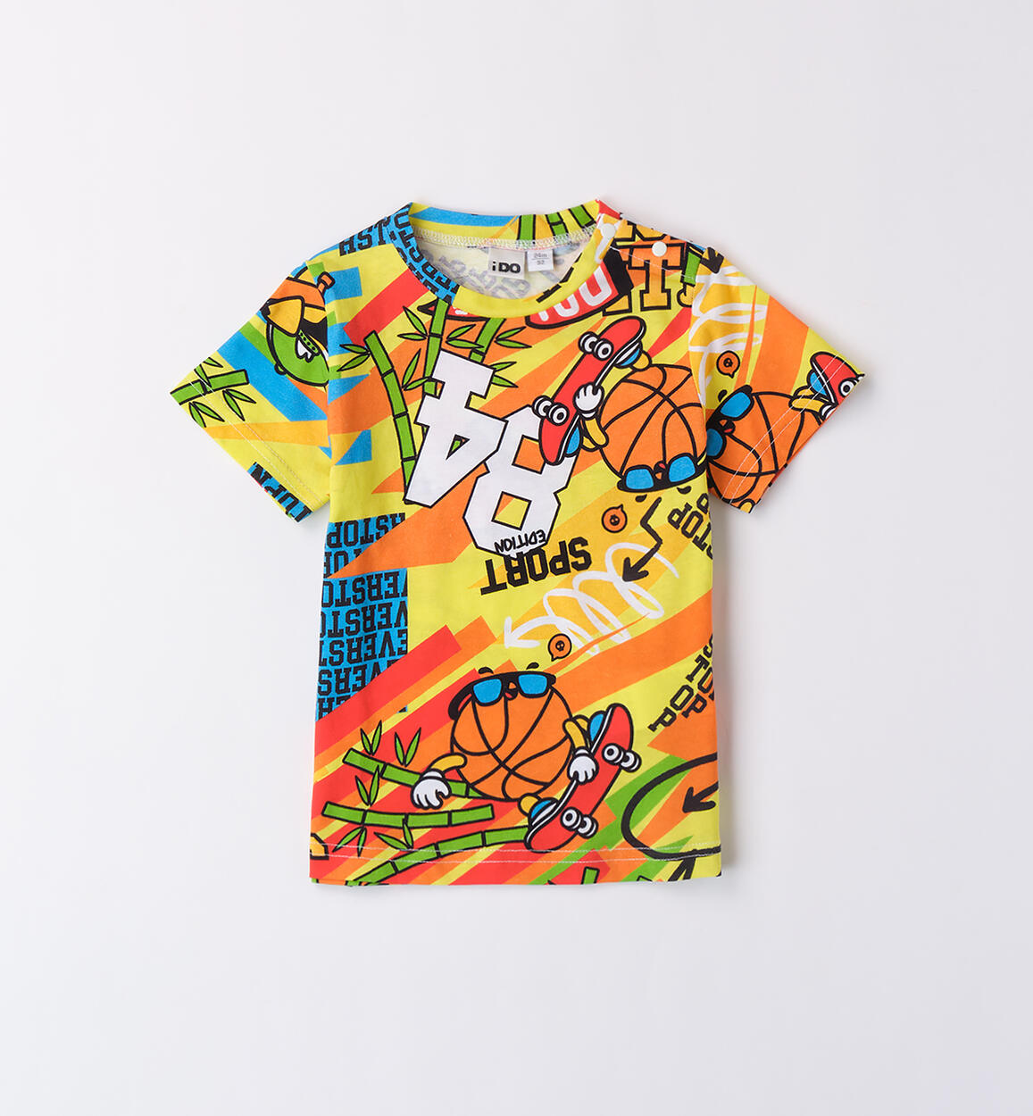 Street graphic T-shirt for boys ORANGE iDO