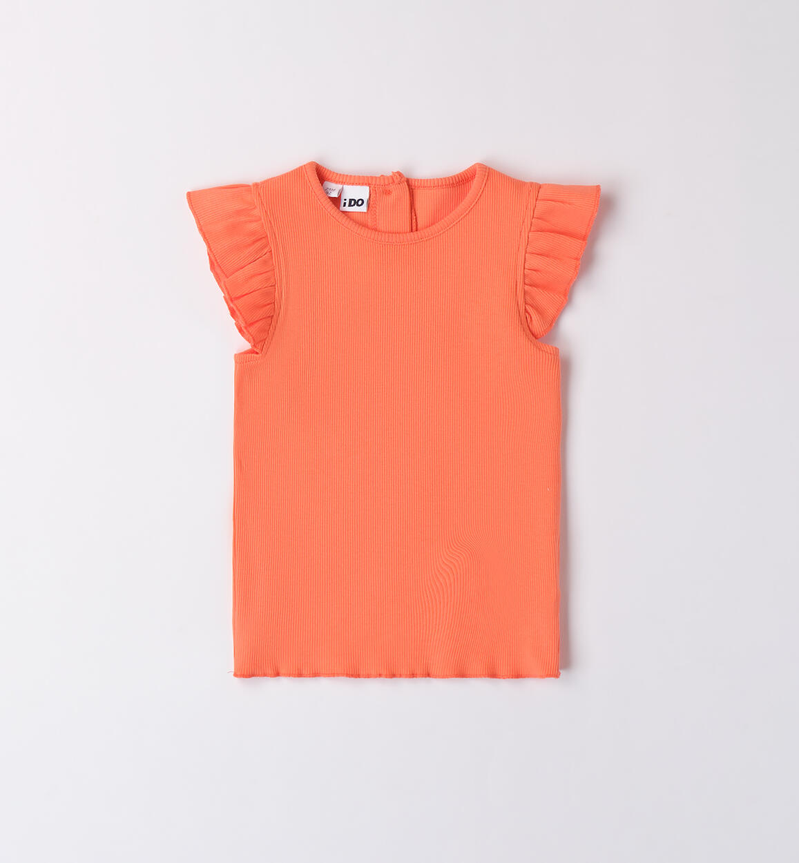 T-shirt in costina per bambina ARANCIONE iDO