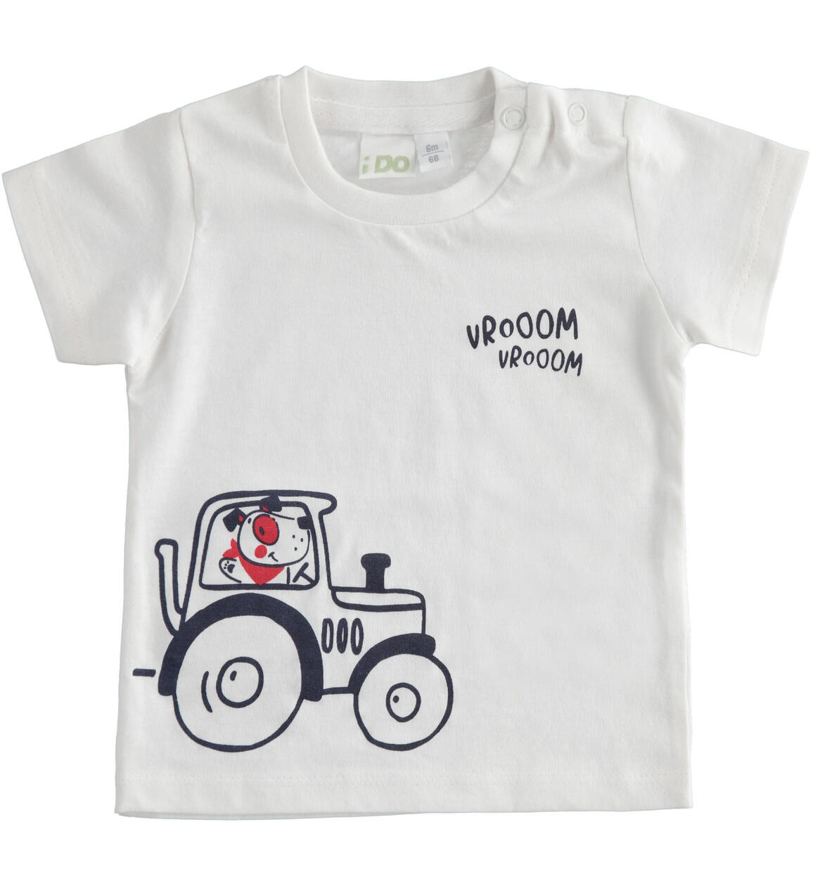 T-shirt neonato 100% cotone BIANCO iDO