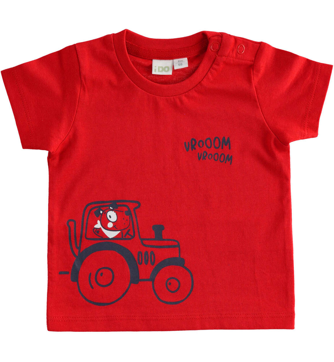 T-shirt neonato 100% cotone ROSSO iDO