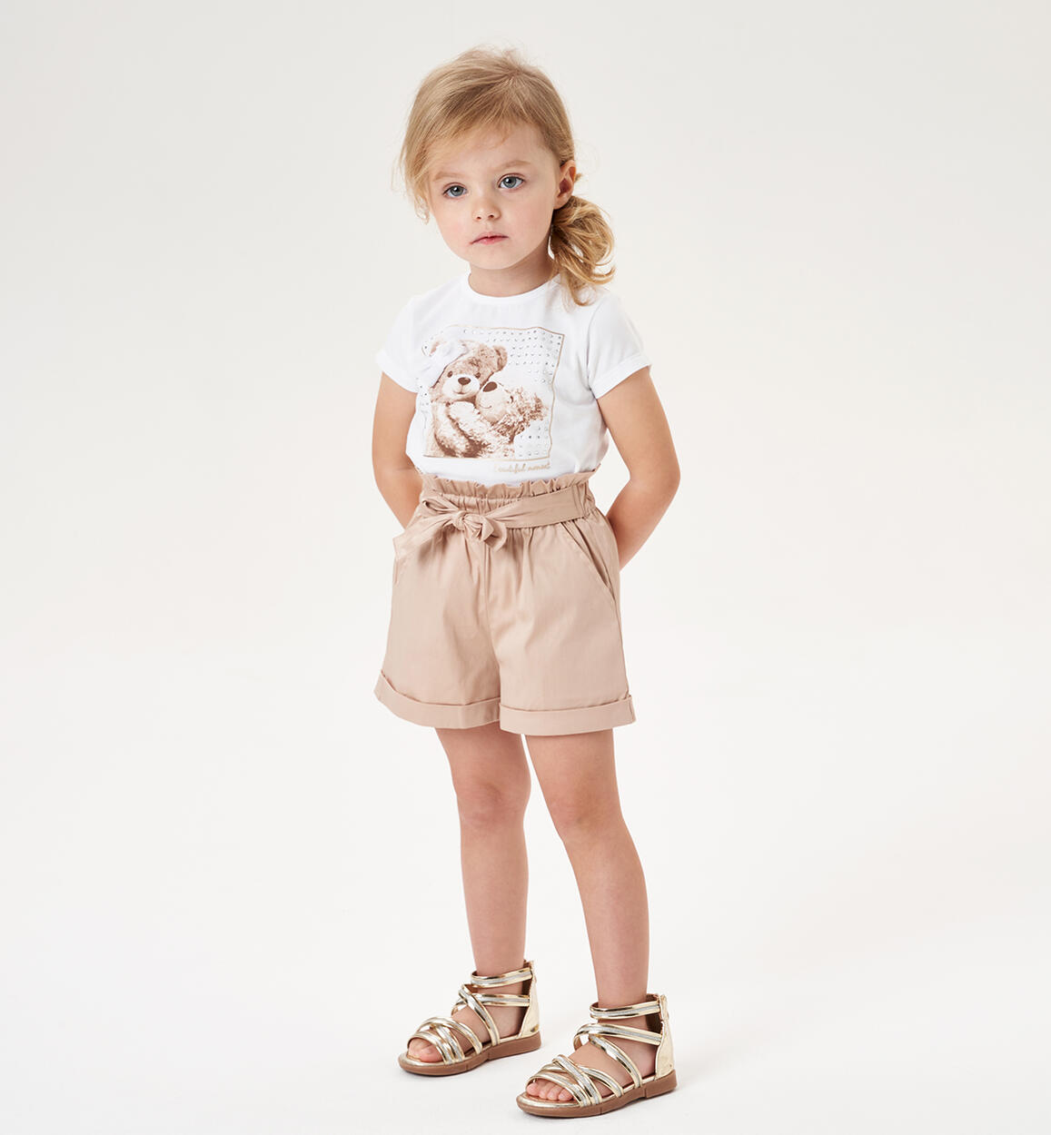 T-shirt orsacchiotti bambina BIANCO iDO