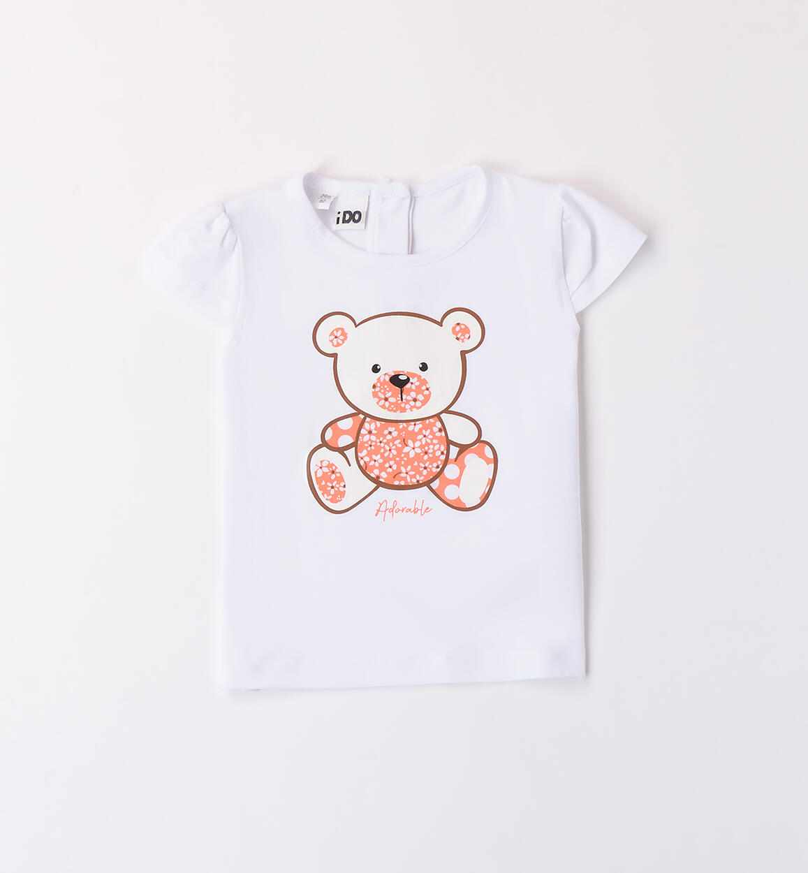 T-shirt orsetto per bambina BIANCO iDO