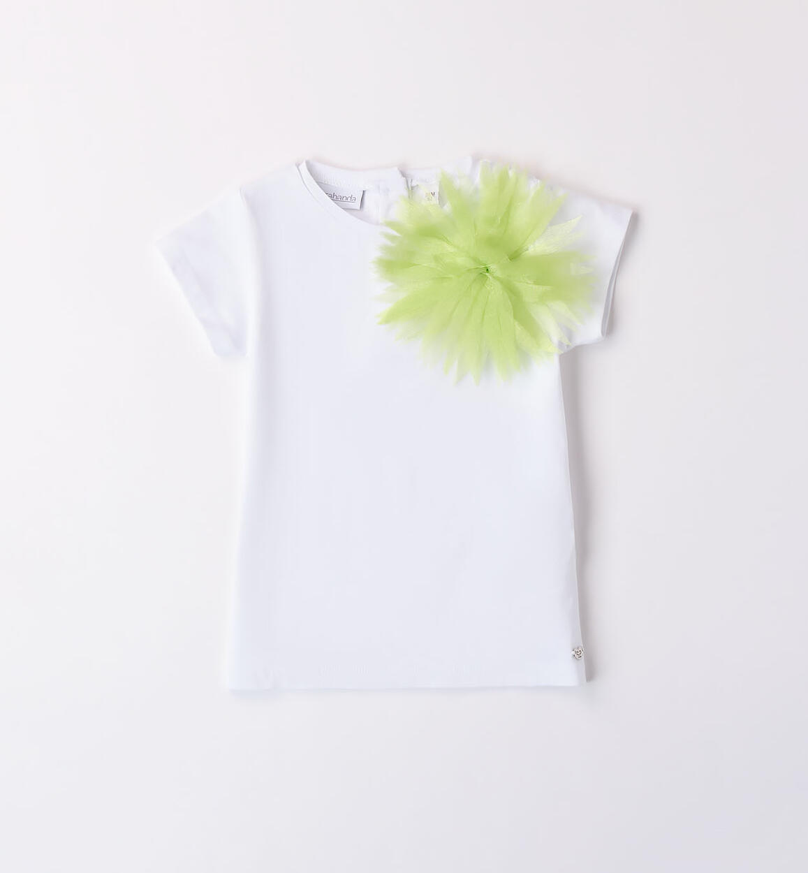 T-shirt per bambina con fiore VERDE Sarabanda