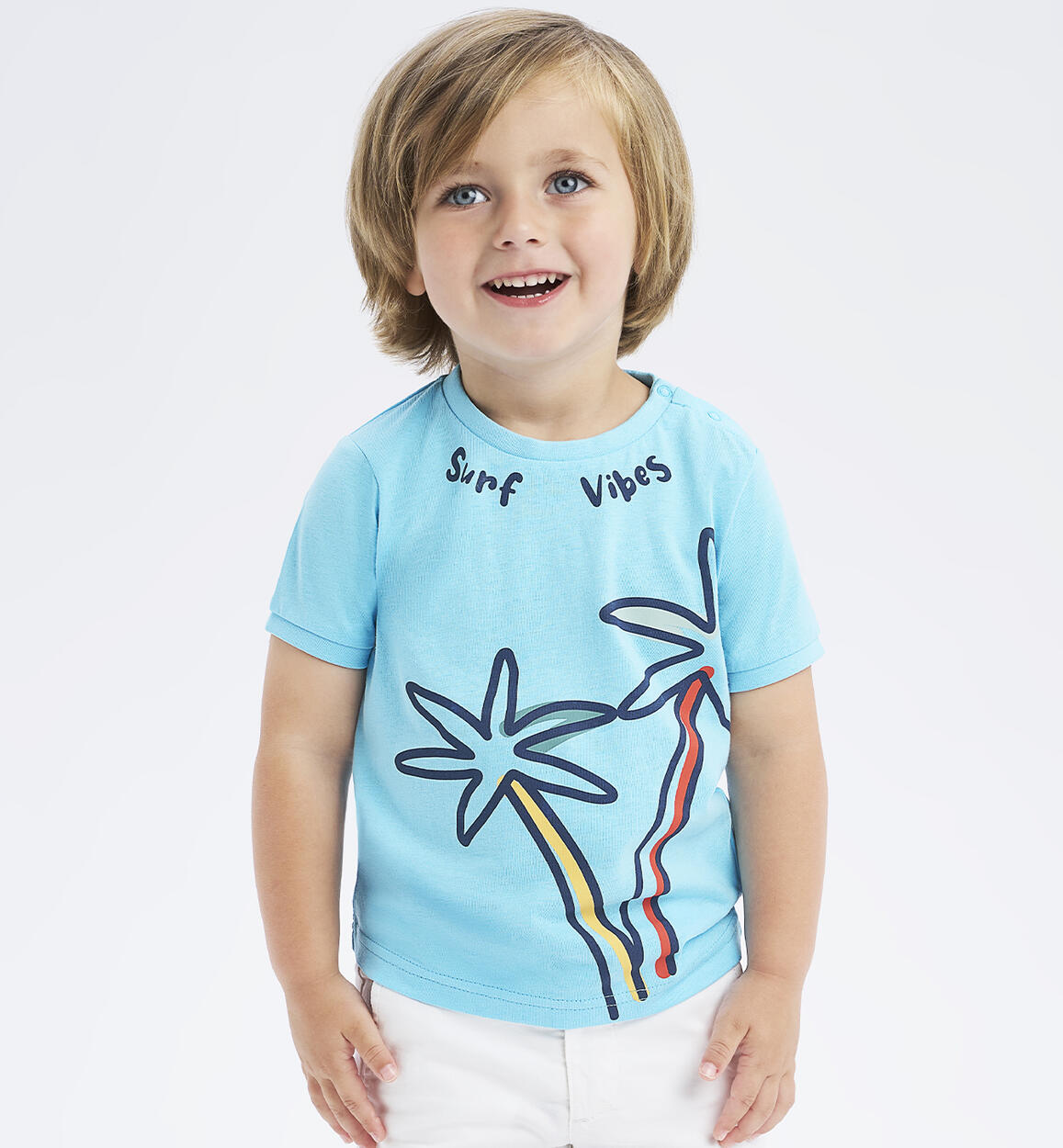 T-shirt per bambino in cotone BLU Sarabanda