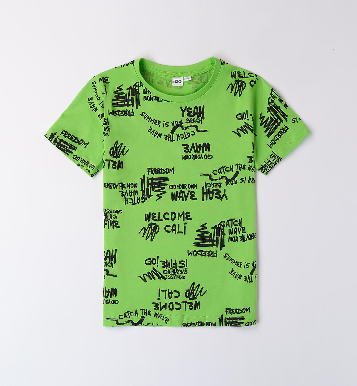 T-shirt per ragazzo 100% cotone VERDE iDO