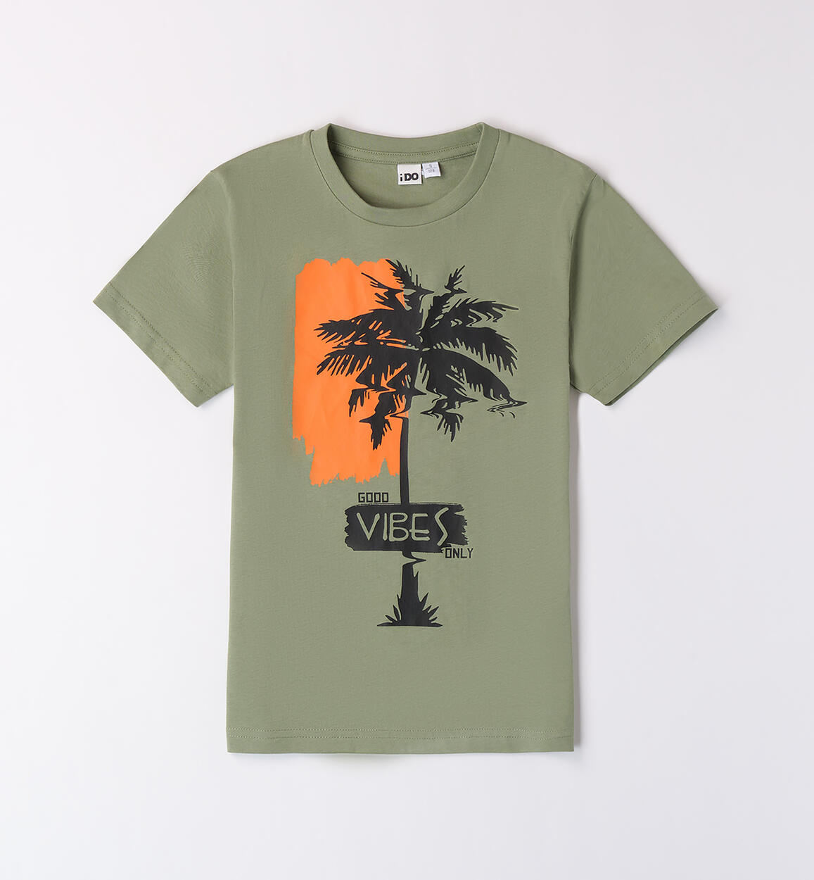 Boys' palm T-shirt GREEN iDO