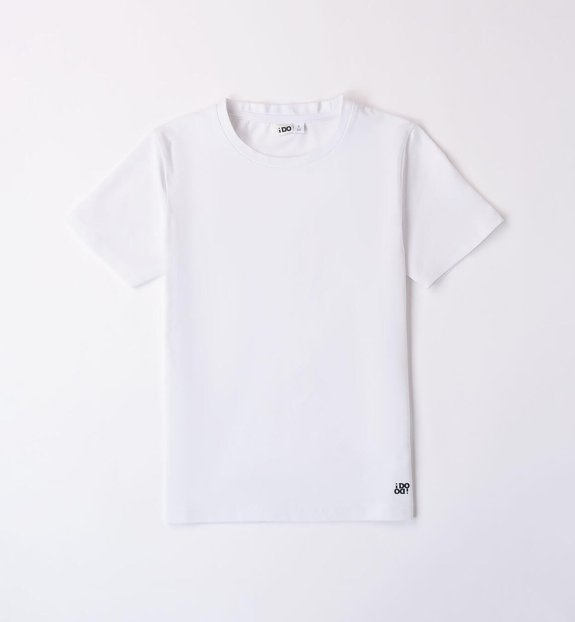 T-shirt per ragazzo tinta unita BIANCO iDO