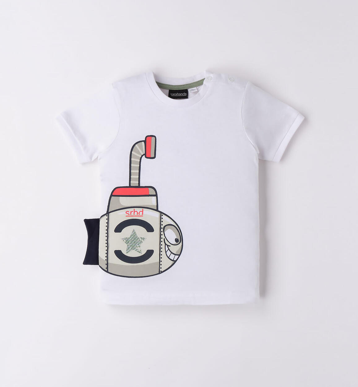 T-shirt pesce bambino BIANCO Sarabanda