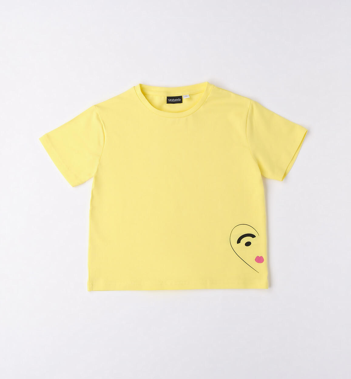 T-shirt ragazza cuore GIALLO Sarabanda