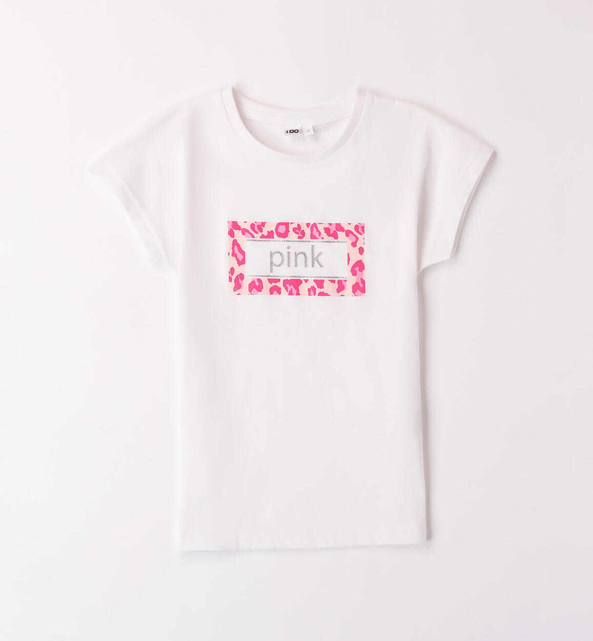 T-shirt ragazza stampa animalier BIANCO iDO