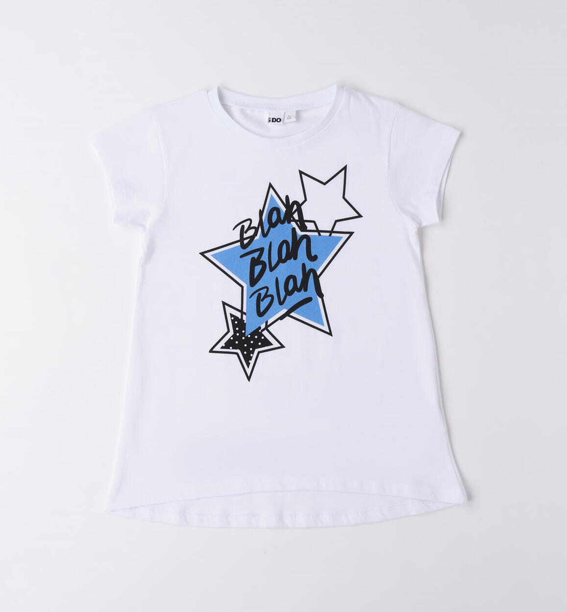 T-shirt ragazza stampe varie BIANCO iDO