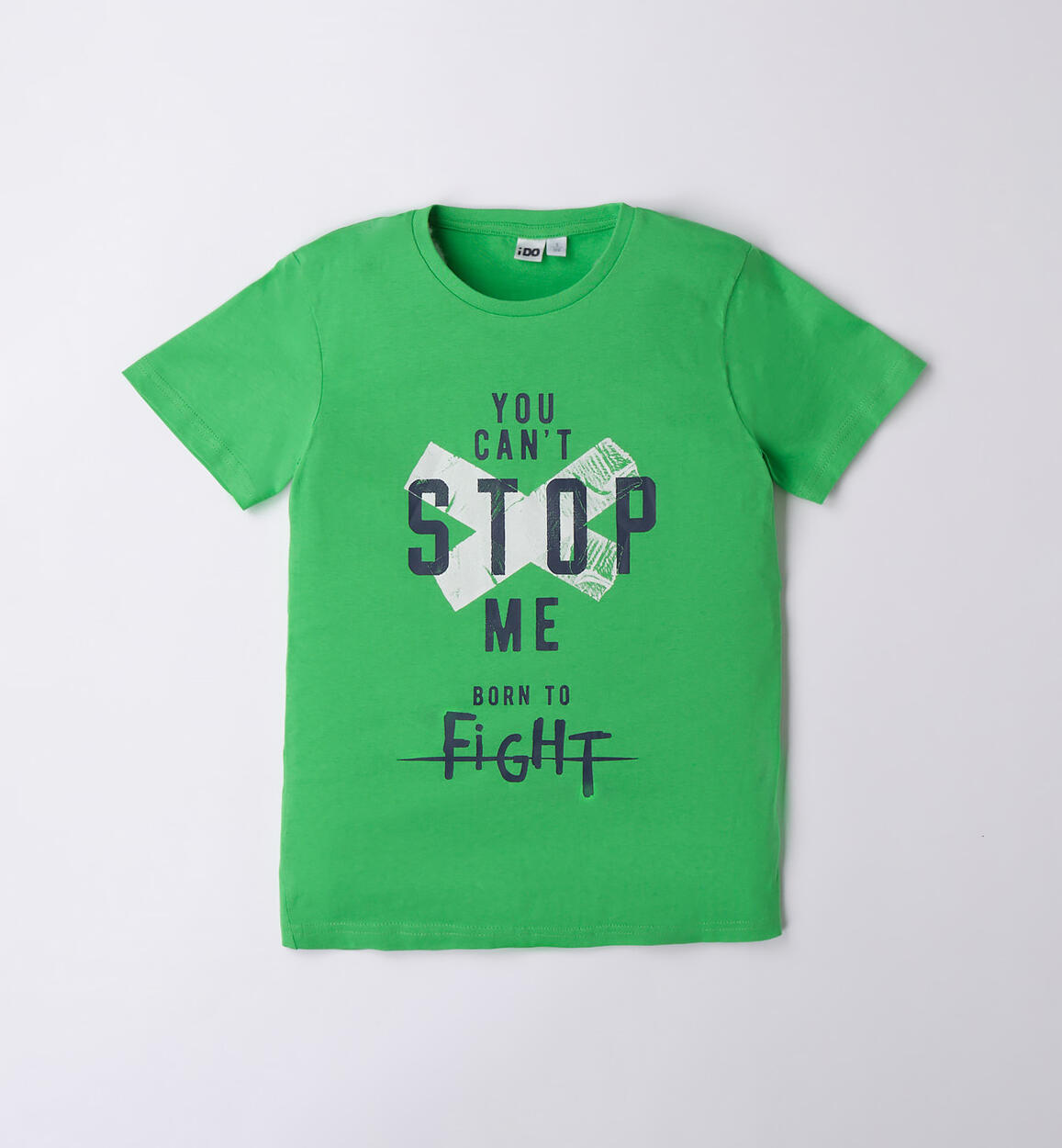 T-shirt ragazzo 100% cotone fantasie varie VERDE iDO