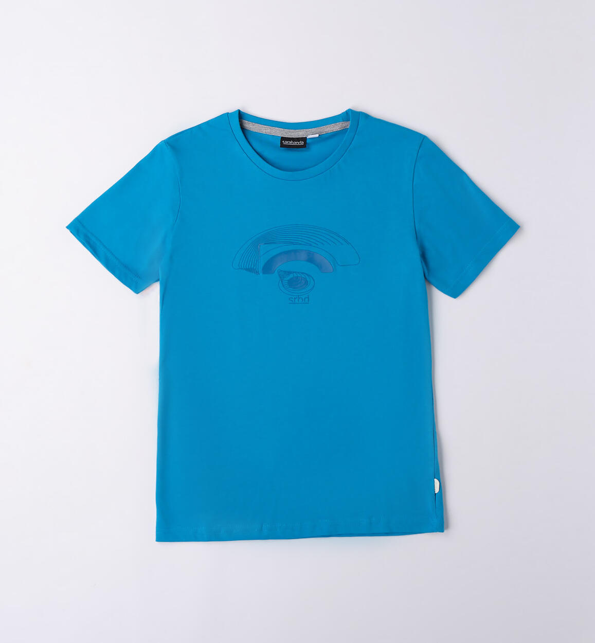 T-shirt ragazzo 100% cotone AZZURRO Sarabanda