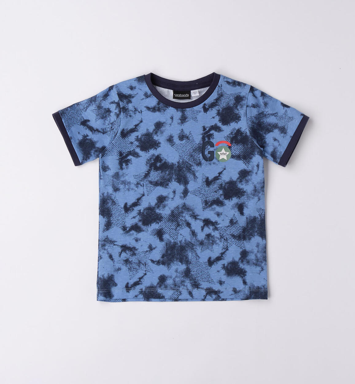 T-shirt stelle 100% cotone bambino BLU Sarabanda