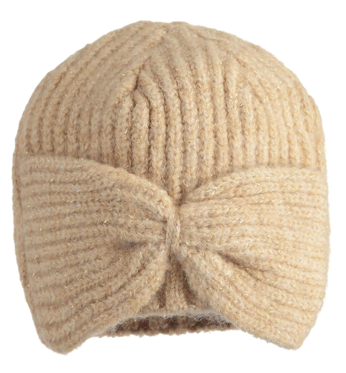 Turbante bambina in tricot BEIGE iDO