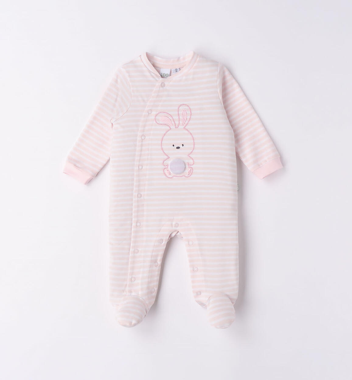 iDO boy's babygrow with bunny from 0 to 18 months PINK iDO