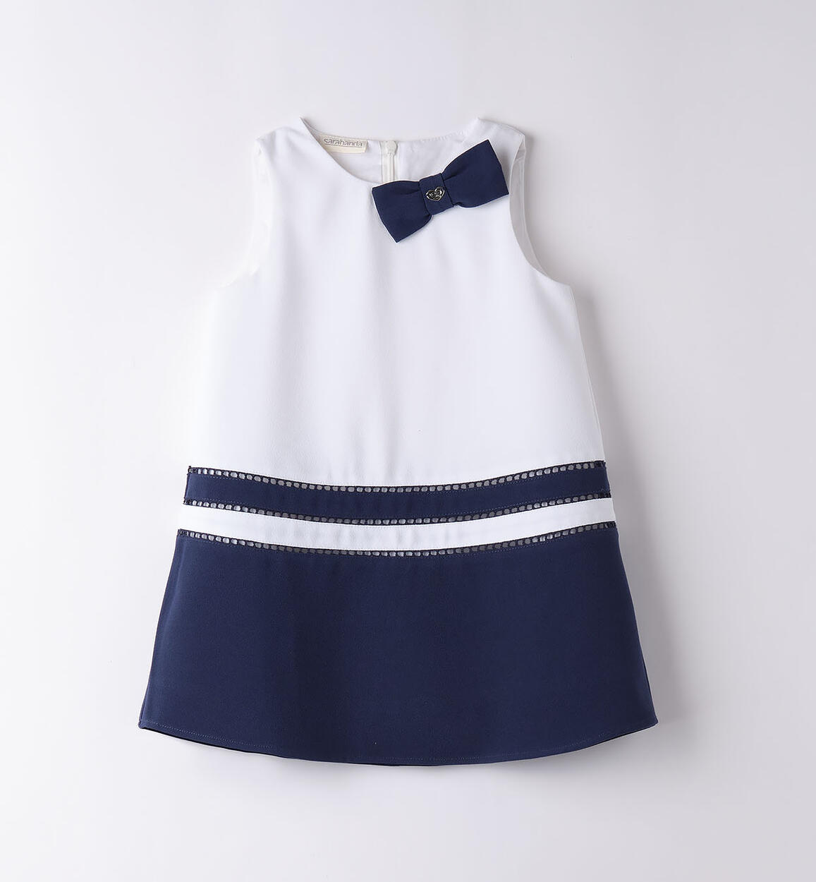 Vestito per bambina con fiocco BIANCO Sarabanda