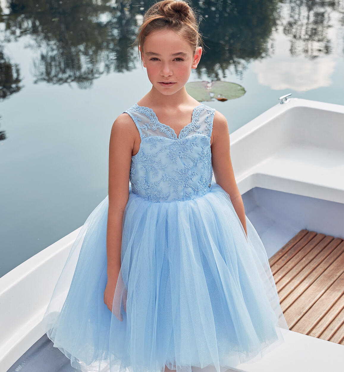 Girls' elegant dress LIGHT BLUE Sarabanda