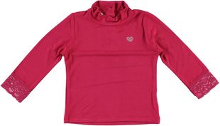 lupetto maglia maglietta manica lunga collo panna manica pizzo  abbigliamento sarabanda bambina bimba i piccoli tesori ariano irpino  grottaminarda vendita online  collezione autunno inverno